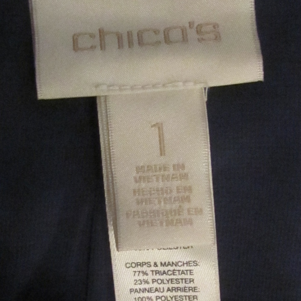 Chico's Military Jacket Style Blouse - Picture 8 of 9